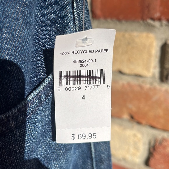 NWT GAP Belted Midi Denim Skirt with front slit Size 4 - Picture 4 of 6